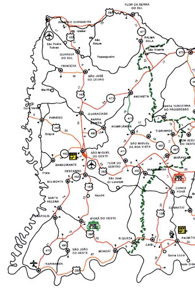 Mapa região Mondaí